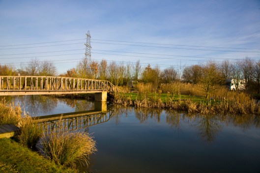 The small bridge across to the fishing island