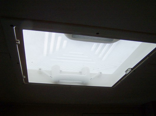 A roof light with permanent ventilation and fly screen built in.
