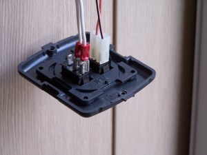 The new twin switch with the awning cables and the new light cables installed