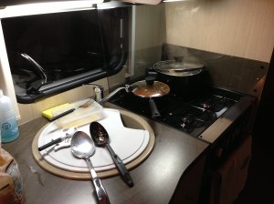 Good even bright light over the sink/prep area and the cooktop