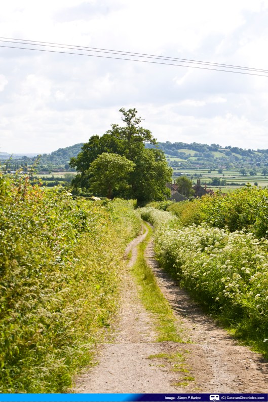 Looking back down Stone DOwn Lane... behind the hill in the distance there is some sort of minor festival going on!