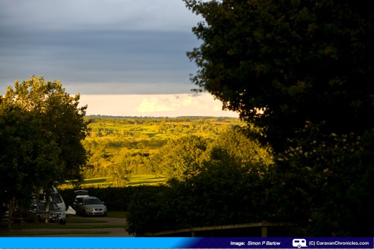 Looking east as the clouds came in from the west