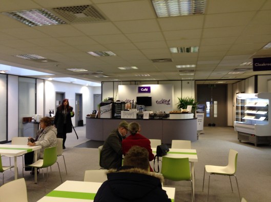 The coffee shop was much improved over last year... plenty of seats too!