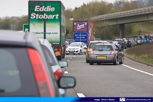 One of the many cars that turned a drove the wrong way down the A34 to get across to the A339
