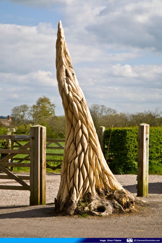 The Old Oaks goes 'artsy' Fantastic new wood carving at the entrance!