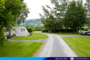 Once booked in you follow the road to one of for areas on the park.  "Camlad" is on the right as we head towards "Meadow" and "Kerry"