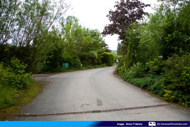 Turning into the drive way..