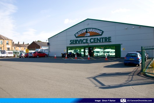 Glossop Caravan's service centre on the A57 