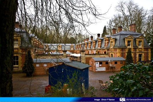 The impressive and lavish stable block now houses shops and a cafe