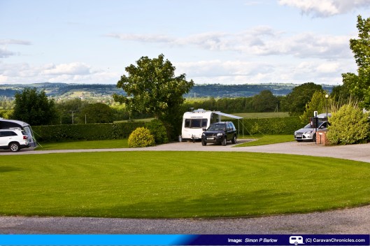 Pitch with elbow space… you never feel hemmed in and plenty of grass to sit out on.