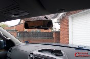 From the driving position very little of the front camera can be seen.