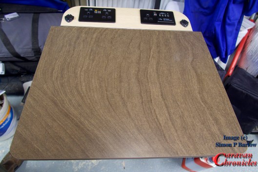 The top being assembles in the workshop